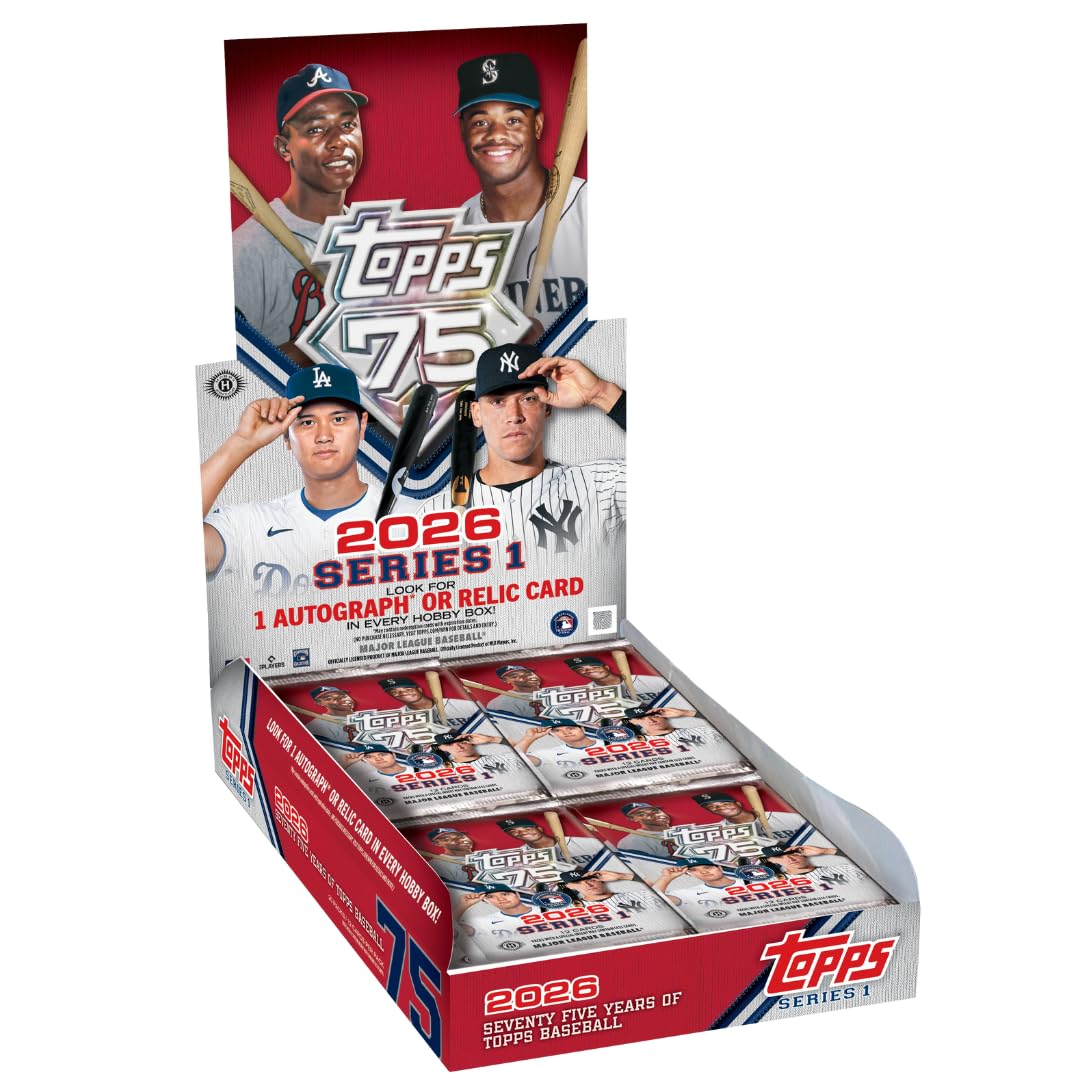 Amazon.co.jp: 2026 Topps Baseball Series 1 ホビーボックス - 75周年